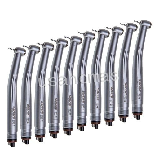 10pcs New NSK Style Dental High Speed Handpiece Push Button Type 4/2 Hole