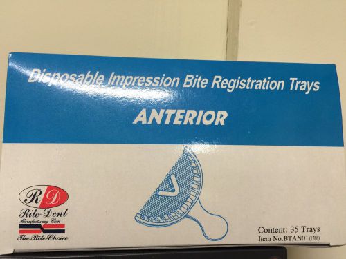 Dental Bite Registration Disposable  Impression Trays Anterior Box of 35 - White