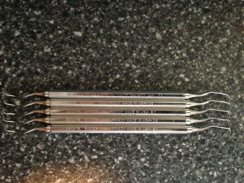 NO RESERVE Lot of 5 Used Hu Friedy Gracey SG13/14 Curettes / Dental Instruments