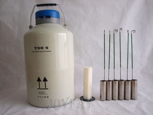 6 l liquid nitrogen tank cryogenic ln2 container dewar with straps for sale
