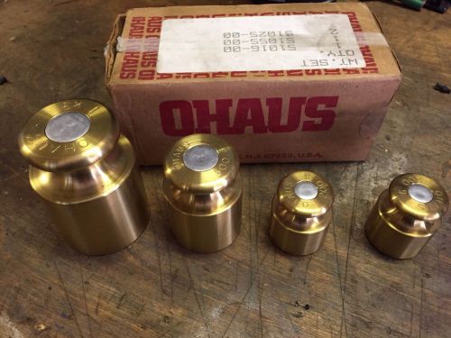 OHAUS Calibration Weight Set of 4- Brass  &amp; aluminum