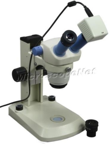 Binocular Stereo Zoom LED Microscope 7.5X-90X with 3MP Digital Camera