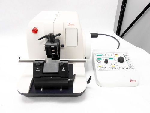 Leica rm 2165 rotary microtome with control manual hm 16 cm/d blade rm2165 for sale