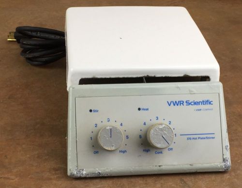 Vwr scientific laboratory hot plate / stirrer * model 370 * 7.75&#034;x7.75&#034; * tested for sale