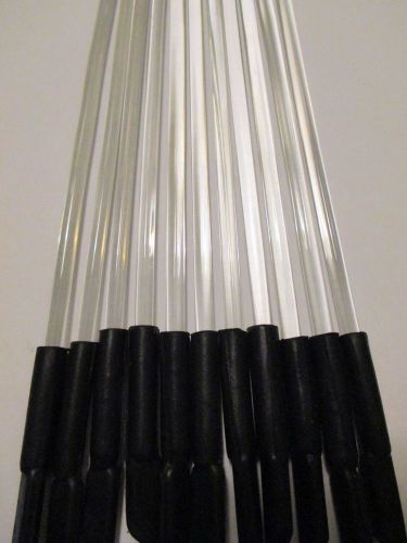 Flint glass stirring rods 11&#034; inches long rubber policeman pack of 11 for sale