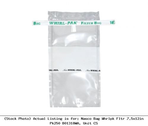Nasco bag whrlpk fltr 7.5x12in pk250 b01318wa, unit cs laboratory consumable for sale