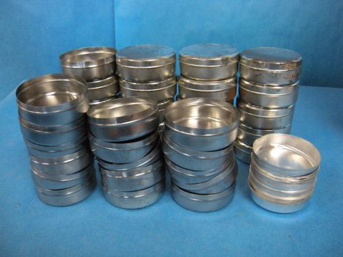 Lab Aluminum 3&#034; x 3/4&#034; Canisters &amp; Cups Lot of 57