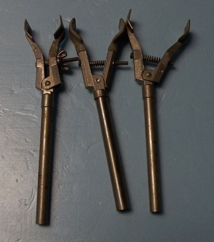 Qty. 3. ring stand clamps 2 finger for sale