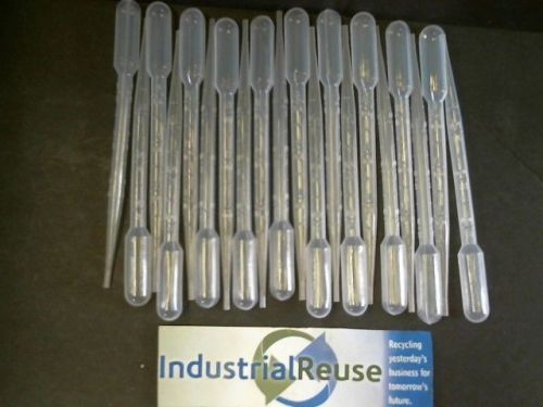 Lot of 20 Plastic Disposable Transfer Pipets Graduated 3ml Lg Bulb Lab Glass