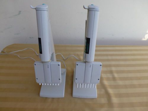 Lot of 2 LabSystems Finnpipette multichannel Pipettes 300uL and 50uL w/ chargers