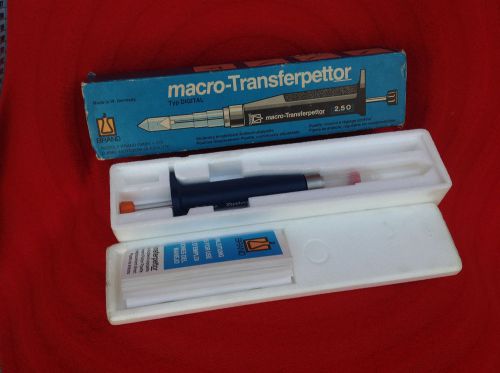 Macro- transferpettor brand ® digital 200µl - 1000µl(2,0-10,0ml) made in germany for sale