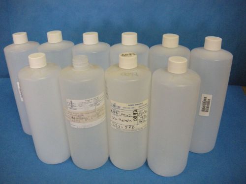 Silgan 4137070 1 Liter 800ml Plastic HDPE Lab Bottles Lot of 10