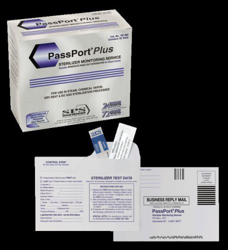 PassPort Plus Sterilzation Mail In Monitoring Service 52/Box, Bio. Indicator