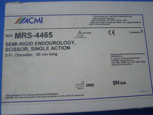 1:ACMI MRS-4465 SEMI-RIGID ENDOUROLOGY SCISSORS 5Fr Endoscopy Instruments