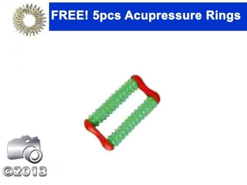 ACUPRESSURE NEW MINI DOUBLE ROLLER MASSAGER THERAPY WITH FREE 5 PCS SUJOK RING