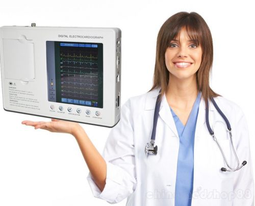 2015 New 7 inch Color LCD 3-channel ECG/EKG Machine with interpretation 12 Lead