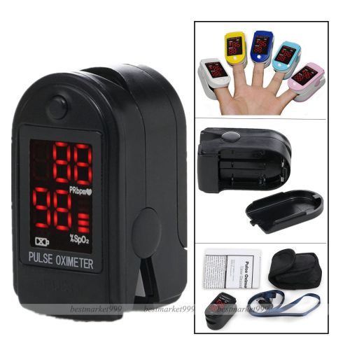 Black fingertip pulse oximeter finger pulse blood oxygen spo2 monitor fda certif for sale