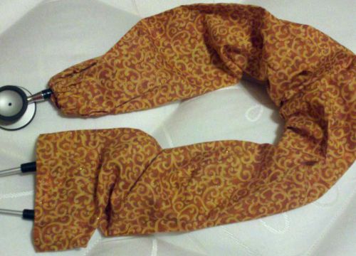 Orange and Gold Stethoscope Cover