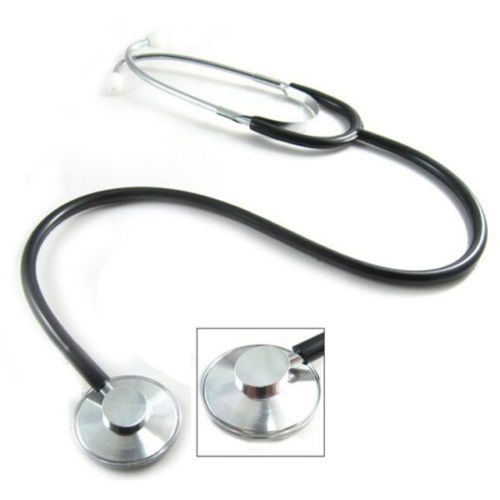New pro single head black stethoscope nurse doctor medical for sale