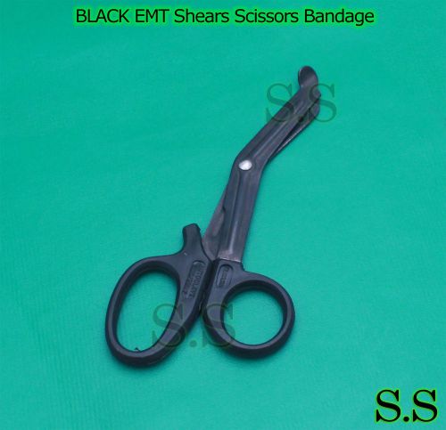 FULL TACTICAL BLACK EMT Shears Scissors Bandage Paramedic EMS Supplies 7.25 &#034;