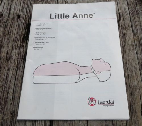 CPR EMT Life Saving Training Aid Manikin Laerdal Little Anne Manual