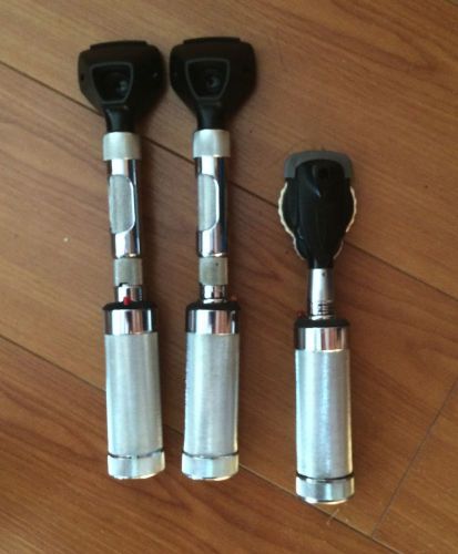 Lot of 3 welch allyn 2.5v scopes: 1 ophthalmoscope and 2 retinoscopes for sale