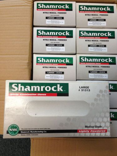 Shamrock nitrile exam powdered 31311 series disposable glove for sale