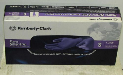 500 Kimberly-Clark 50601 S Purple Nitrile-Xtra Powder Free Gloves, Exp2017 Late