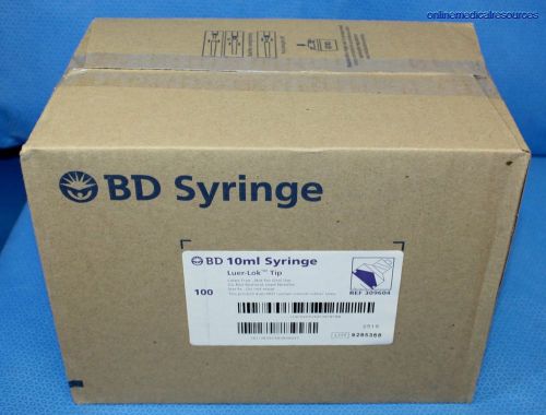 B-D 10 cc ml Syringe Sterile Luer-Lok Tip box of 100 309604