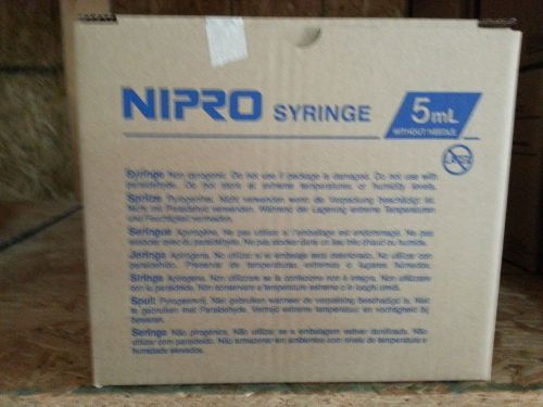 Nipro Syringes 5ml Box of 50  5cc Luer Lock without needle Sterile JD+05L