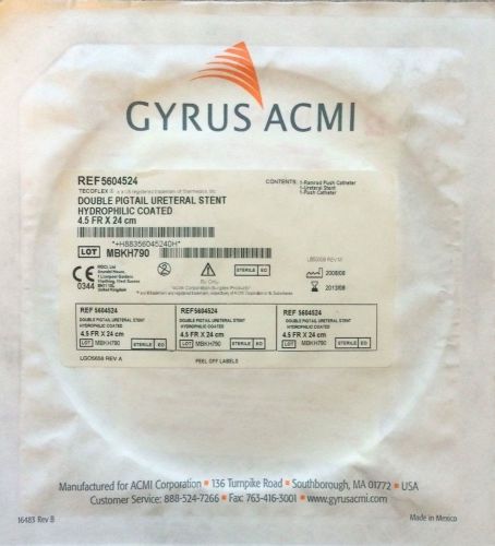 GYRUS ACMI 5604524 DOUBLE PIGTAIL URETERAL DEVICE, 4.5FR x 24cm