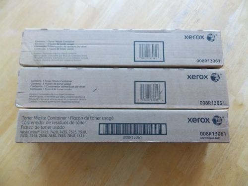 3 ea New Genuine Xerox 008R13061 Waste Toner Containers Super FAST FREE Shipping