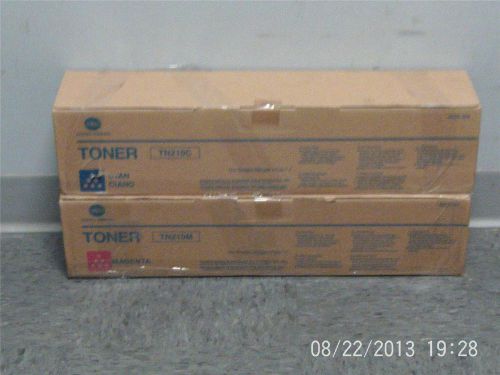 New Genuine Konica Minolta Toner Cartridges type TN210 1C 1M