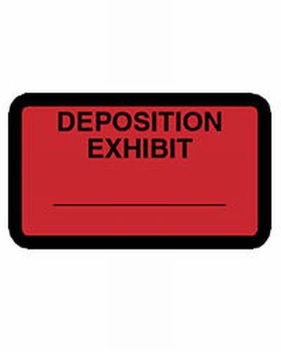 Deposition Exhibit Label - 252 per pack (Red)