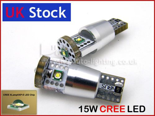 T10 501 W5W Can-Bus NEW NUMBER PLATE WHITE LED 15 WATT CREE bulbs BMW