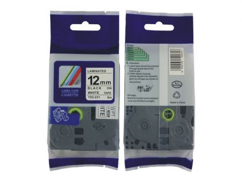 4 pack compatible laminated label tape for brother tze-231 for p-touch series for sale