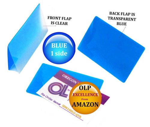 Blue/clear ibm card laminating pouches 2-5/16 x 3-1/4 qty 25 by lam-it-all for sale