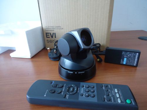 SONY EVI-D100P ROBOTIC COLOR CAMERA - PAL - WITH POWER SUPPLY AND REMOTE CONTROL