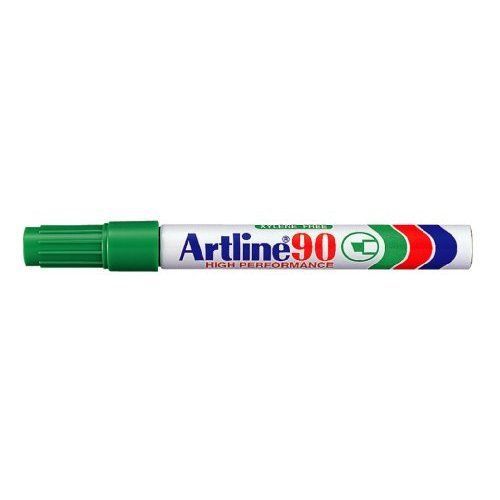 Artline 90 2-5mm Chisel Tip Permanent Marker - Green [Pack of 12]