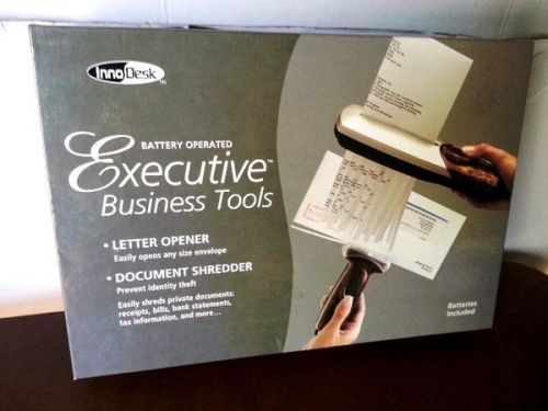 Executive Business Tools Battery Operated Document Shredder &amp; Letter Opener Kit