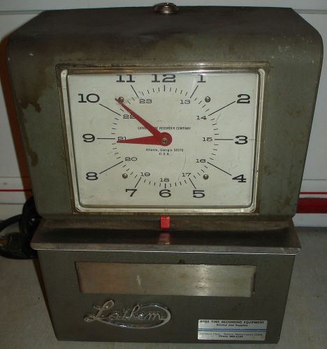 Vintage Lathem Employee Factory Time Clock. Working Condition.