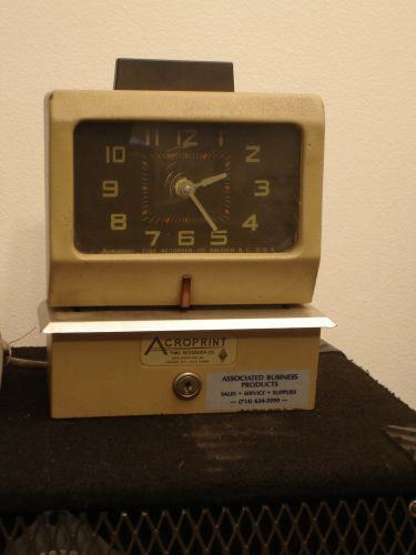 AcroPrint Time Clock Stamp Model 125RR4  No Key