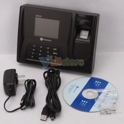 New ZDC20 USB Fingerprint Time Clock Attendance System and ID Card Reader US
