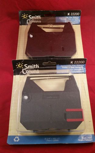Genuine OEM Smith Corona K 22200 Correctable Film Ribbons, (2) 2 packs 4 total