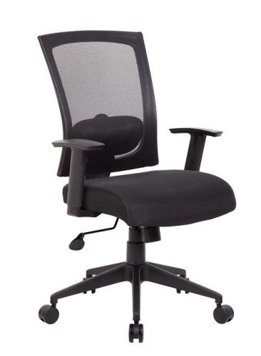 B6706 BOSS BLACK MESH BACK CONTEMPORARY OFFICE TASK CHAIR