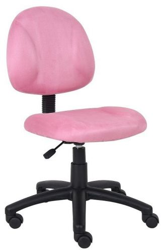 B325 boss pink microfiber deluxe posture office task chair for sale