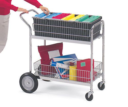 Charnstrom medium wire basket mail cart (m106) for sale