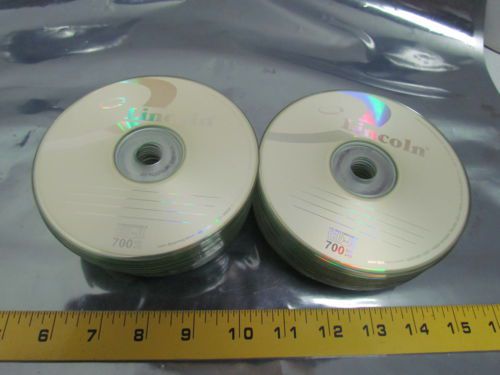 Lincoln 700 mb cd-r x12 80 min recordable cd lot of 75 for sale