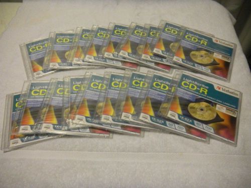 NEW/Sealed! VERBATIM LightScribe Recordable CD-R Lot of 18/Each one 80 Min/700MB