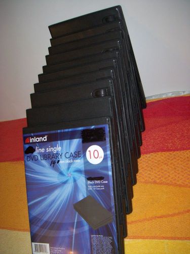 10 premium standard black single dvd or c d, cases 14mm (100% new material) for sale